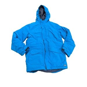 Lands' End Boys Squall 3 in 1 winter waterproof coat blue size large 14/16